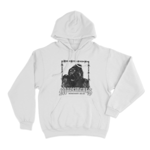Movements Barbed Wire Gorilla Unisex Hoodie White