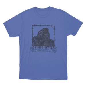 Movements Barbed Wire Gorilla Unisex T Shirt Blue