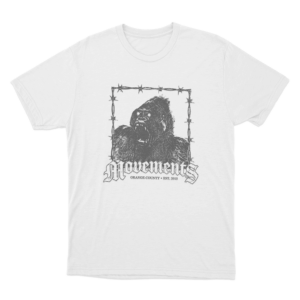 Movements Barbed Wire Gorilla Unisex T Shirt White